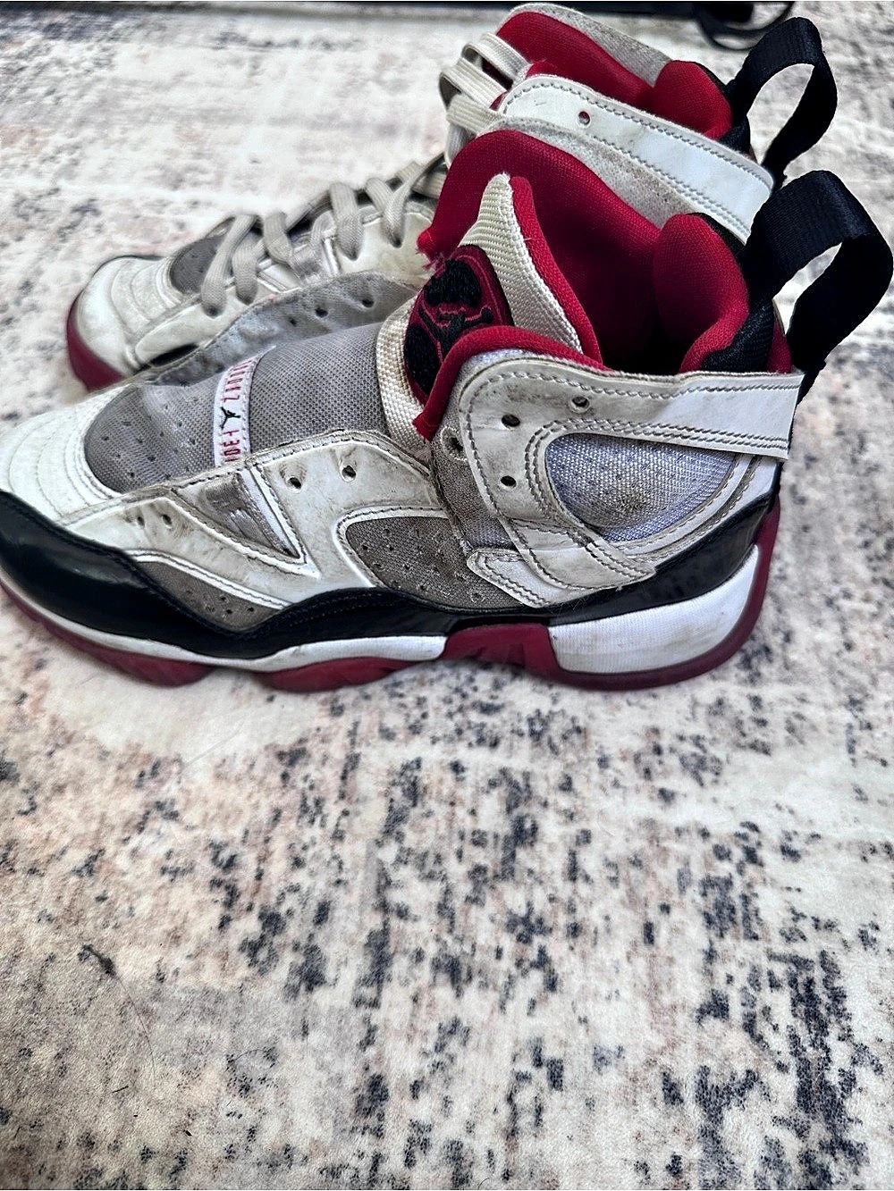 Jordan 1 Flight 4 Kids Sneakers US 4.5Y White & Red